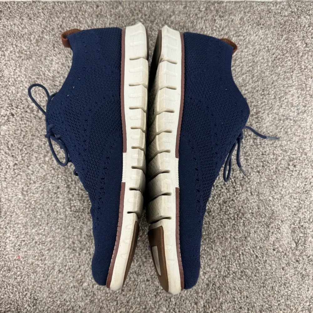 Cole Haan Zerogrand Stitchlite Wingtip Oxford Navy‎ Blue Mens 12 M Lace Comfort